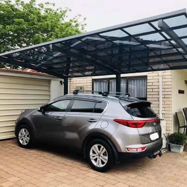 Garage Designs Outdoor Polycarbonate Roof Aluminum Modern Metal Carport - Imagen 2