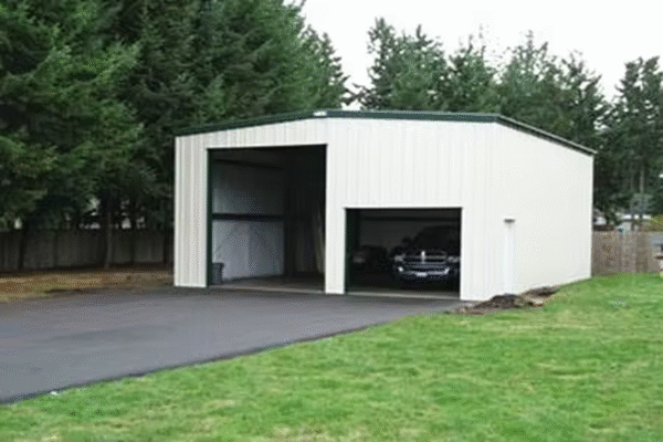Steel Structure Car Garage Galvanized Steel Shed Small Car Garage for Parking Prefabricated Workshop Steel Structure Warehouse - Imagen 5