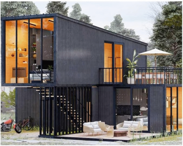 2 Storey Portable Expandable Prefab House Tiny Homes to Live in for Adults Mini Foldable Container House Mobile Home Modular Homes Mini Live Houses Double Floors Prefab Space - Imagen 3