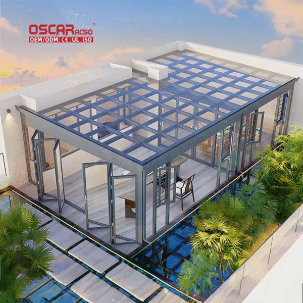 Wholesale Custom Garden Glass House Cheap Customized Warm in Winter Cool in Summer Outdoor Indoor Patio Sunroom - Imagen 2