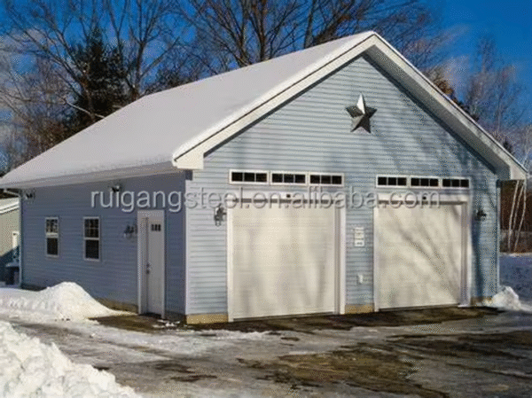 Steel Structure Car Garage Galvanized Steel Shed Small Car Garage for Parking Prefabricated Workshop Steel Structure Warehouse - Imagen 2