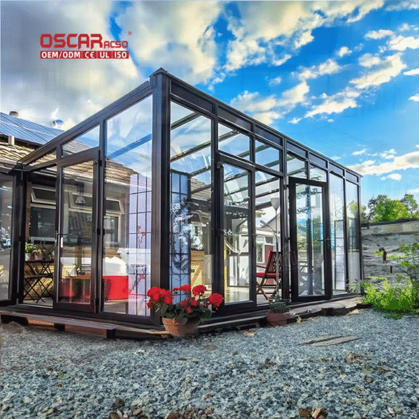 Wholesale Custom Garden Glass House Cheap Customized Warm in Winter Cool in Summer Outdoor Indoor Patio Sunroom - Imagen 3