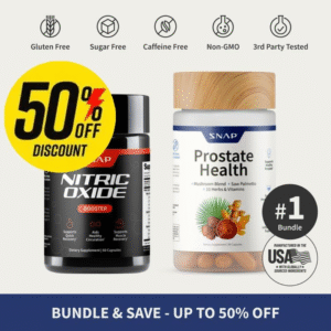 Official Authentic Product Ultimate Men'S Health Bundle - Supplements - Nitric Oxide Booster 60Ct + Prostate Health Bundle - Natural Supplement Capsules - Support Blood Circulation & Prostate Health