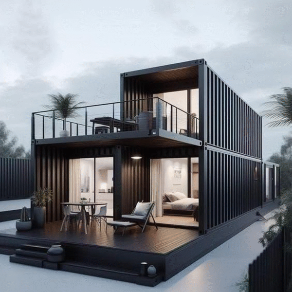 2 Storey Portable Expandable Prefab House Tiny Homes to Live in for Adults Mini Foldable Container House Mobile Home Modular Homes Mini Live Houses Double Floors Prefab Space - Imagen 2