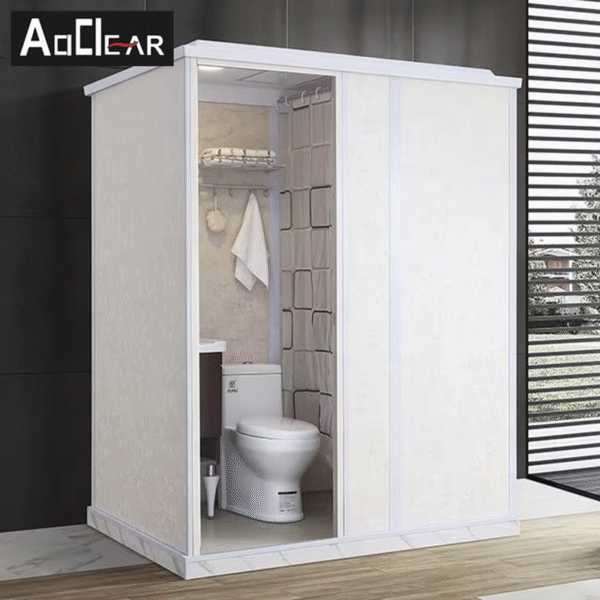 All in One Bathroom Units Container House Prefab Toilet Shower Bathroom Outdoor - Imagen 2