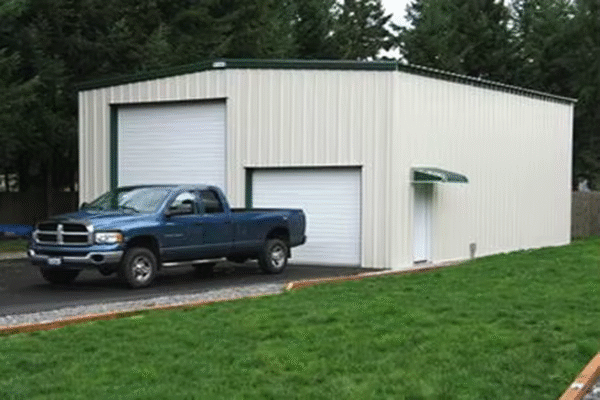 Steel Structure Car Garage Galvanized Steel Shed Small Car Garage for Parking Prefabricated Workshop Steel Structure Warehouse - Imagen 4
