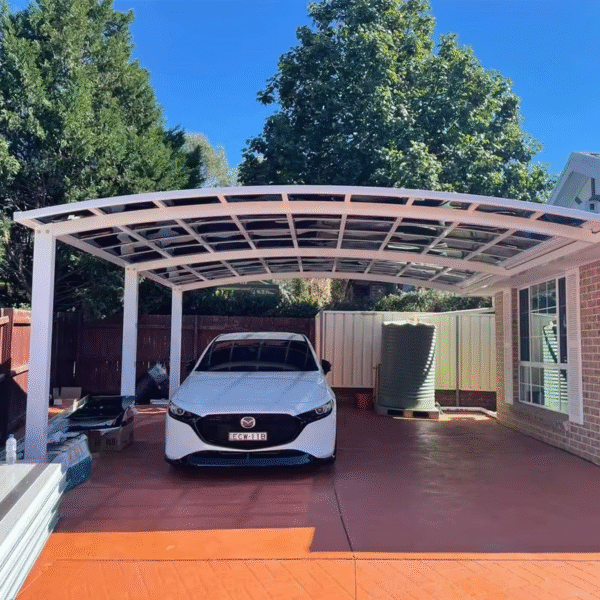 Garage Designs Outdoor Polycarbonate Roof Aluminum Modern Metal Carport - Imagen 5