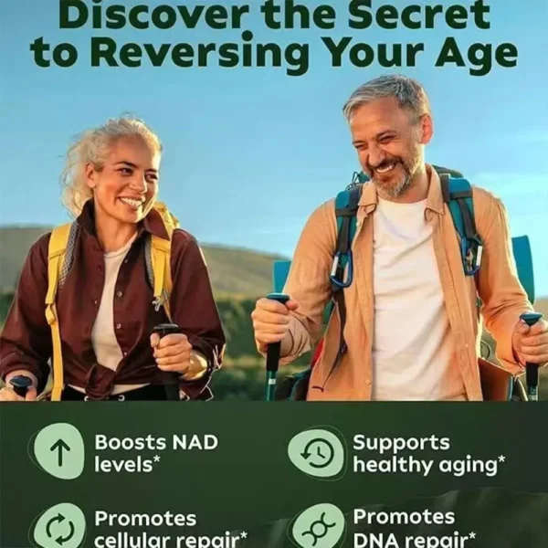 NAD + Booster 900 mg Suplemento antienvejecimiento con nicotinamida Riboside Resveratrol Envío gratis - Imagen 6