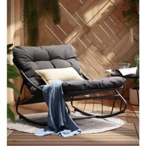 Mecedora Grand Patio para interiores y exteriores, cómoda y moderna silla basculante para sala de estar, porche y patio trasero