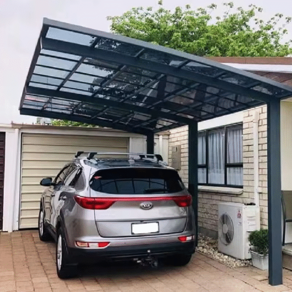 Garage Designs Outdoor Polycarbonate Roof Aluminum Modern Metal Carport - Imagen 3