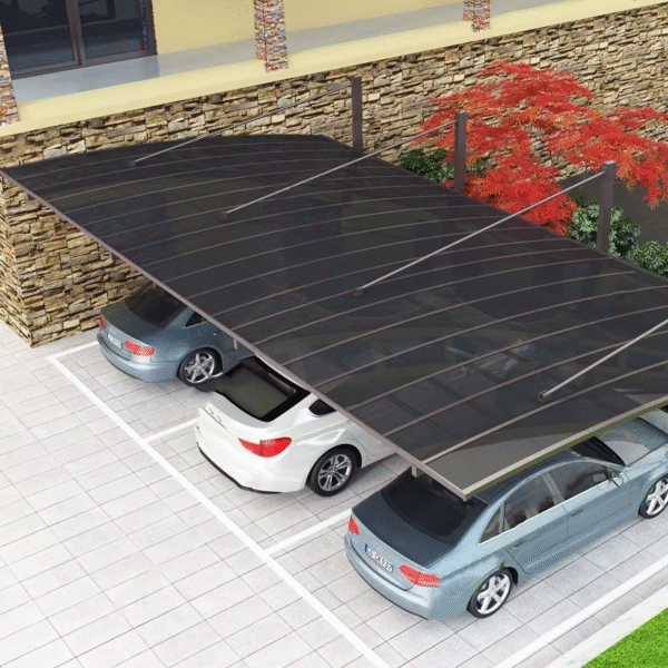 Garage Designs Outdoor Polycarbonate Roof Aluminum Modern Metal Carport - Imagen 4