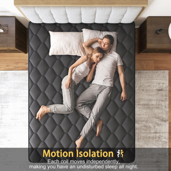 10"12"14" Twin Full Queen King Size Mattress in a Box Hybrid Spring Gel Memory Foam, Euro Top Mattresses Medium Firm for Motion Isolation, Edge Support, 100 Night Trial - Imagen 8