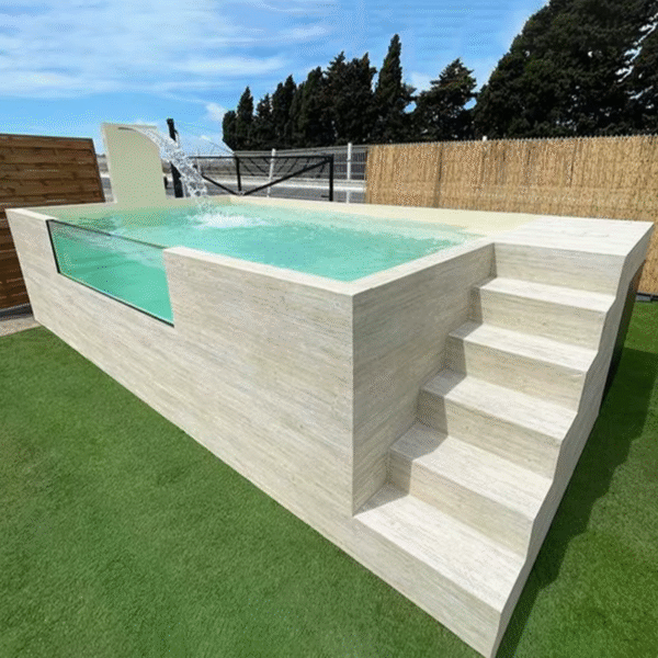 China Factory Hotel Clear Outdoor Fiberglass Frp Piscina Acrylic Pool Glass Wall Pool above Ground Swimming Pool Supplies - Imagen 10