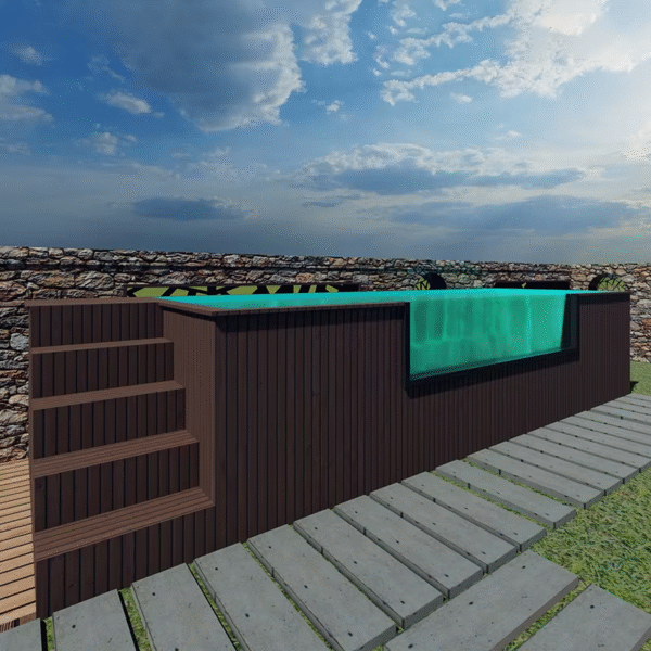 China Factory Hotel Clear Outdoor Fiberglass Frp Piscina Acrylic Pool Glass Wall Pool above Ground Swimming Pool Supplies