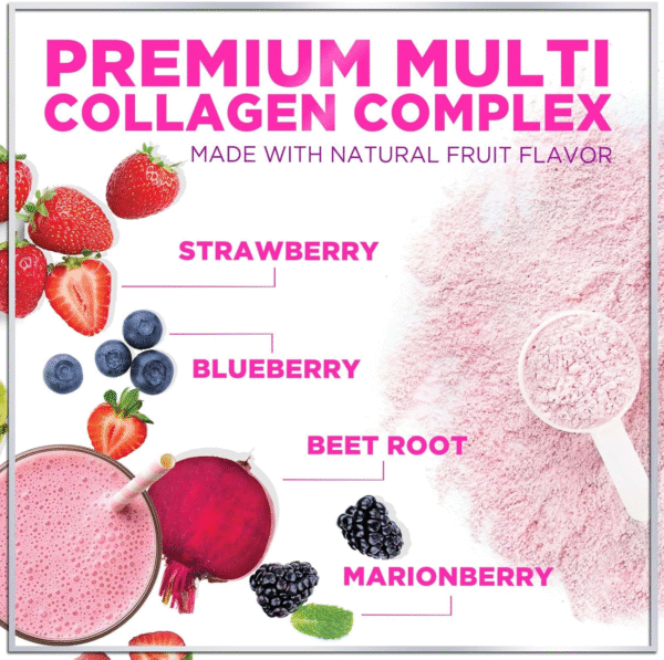 50 units / Collagen Peptides Powder - Hydrolyzed Type I, II, III, IV & V, Best Multi Collagen for Women & Men to Support Hair, Skin, Nail, Bone & Joint Health, Peptide Protein, Grass-Fed & Non-Gmo - 30 Servings - Imagen 4